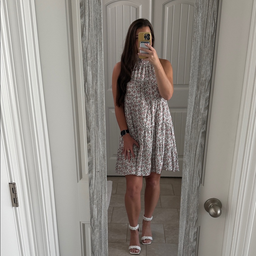 Aura Floral Halter Mini Dress